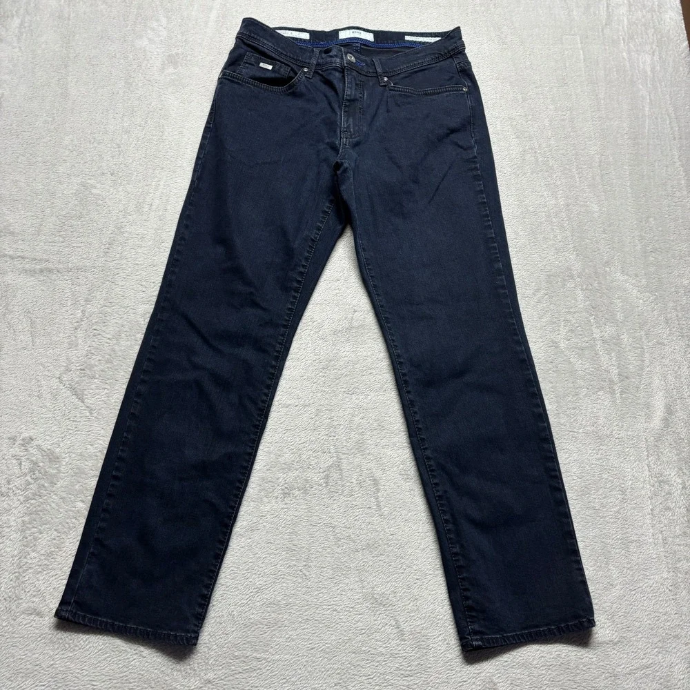 Brax Masterpiece Jeans CADIZ Men's 32x30 Dark Blue Denim Straight Fit